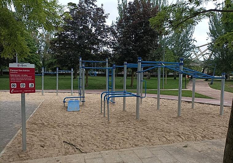 Logroño instala nuevas áreas de calistenia en los parques del Ebro